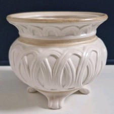 Ancien Cache Pot Capodimonte En Céramique Sur 4 Pieds Collection Faïence Italie