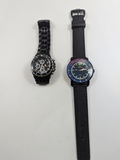 Lot de 2 montres IK, 1 chronographe, tachymètre, lunette tournante, homme