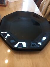 4 assiettes plates Noires