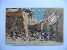 Carte postale, CPA Lessieux, authentique, Marseille marché dans la vieille ville