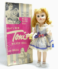 POUPEE TONI 1954 IDEAL TOY 36 CM HABIT BOITE D'ORIGINE WALKER DOLL JOUET VINTAGE