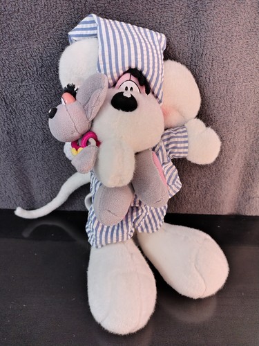 Peluche diddl blanc pyjama - blanc,