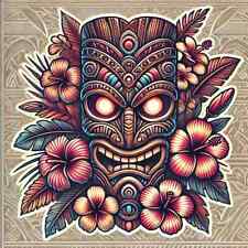 2 Autocollants hibiscus Tahiti