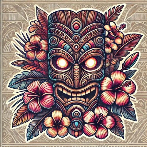 Autocollants hibiscus tahiti - autocollants,
