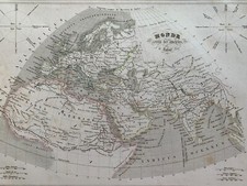 CARTE ANCIENNE - LE MONDE CONNU DES ANCIENS  - GRAVURE DUFOUR - 1828