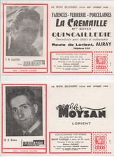 CYCLISME 2 BUVARDS TOUR DE FRANCE RIVIERE ET GAUTHIER  photo miroir sprint