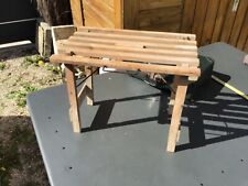 Ancien Tabouret Pliant  Bois -  Pêche, Pique-Nique