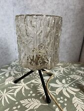 Lampe Tripode de table/bureau. Vintage. En verre glacé. Collection