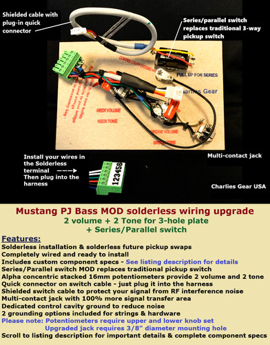 Mustang bass mod solderless - mod,