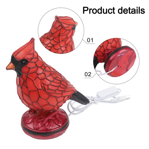 Lampe figurine résine rouge