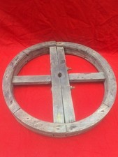 ANCIENNE ROUE EN BOIS POULIE ENTRAINEMENT Loft Atelier Deco  Diamètre 60cm