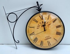 Horloge industrielle double face vintage Home Garden Victoria Railway Station...