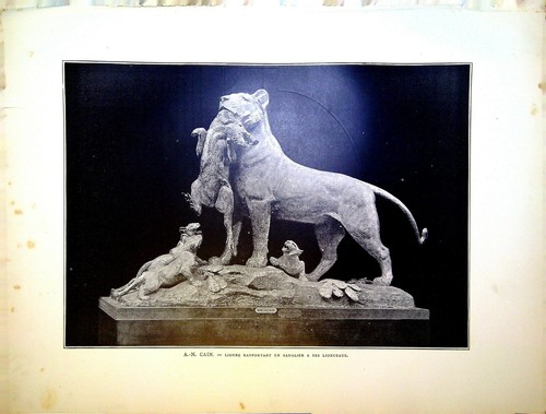 Gravure presse lionne - de,