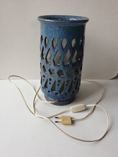 Lampe en céramique bleue