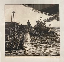 FREY. Victor.  Tug and Barges - Remorqueur et péniches.   1960