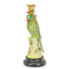 Porte bougie perroquet statue - porte-bougie,