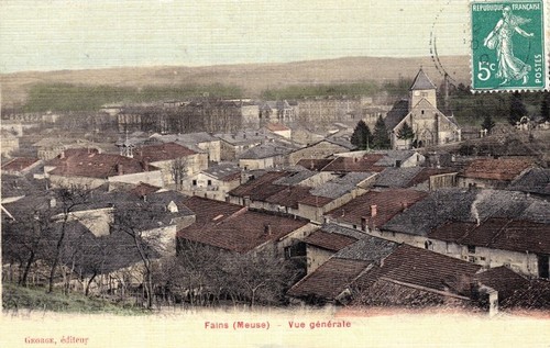 Carte postale colorisée fains - carte,