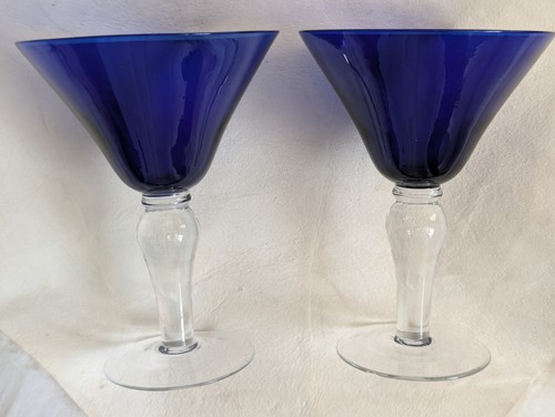 Pair cobalt blue martini - pair,