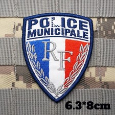 Écusson brodé Police Municipale Française – République Française Patch Scratch