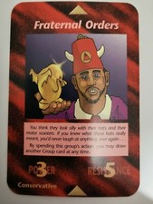 FRATERNAL ORDERS CARD UNLIMITED EDITION NEW WORLD ORDER ILLUMINATI INWO GAME