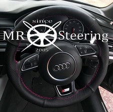 Hot Rose Point pour Audi A4 B8 10-16 Luxe Couvre Volant en Cuir