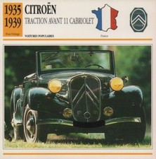 Fiche Auto CITROEN Traction