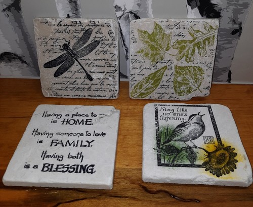 Coasters tumbled marble hand - tumbled,