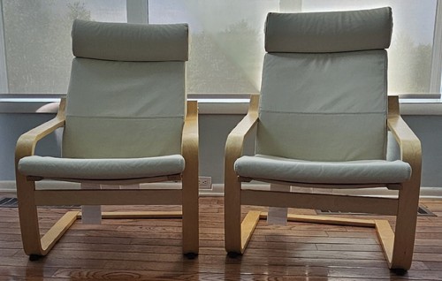 Ikea poang pair cream - poang, of