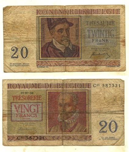 Billet banque belgique - banque,
