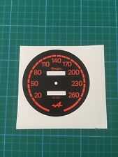 Sticker autocollant Alpine A310 V6 fond de compteur kilométrique km/h