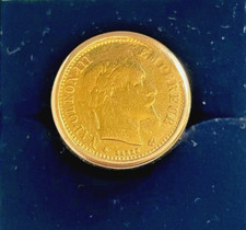 Chevalière avec pièce de 10 fr de Napoléon III