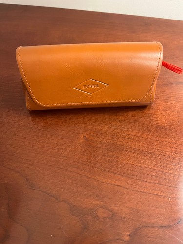 Fossil faux leather brown - leather, hard