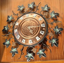 Horloge murale cuivre vintage