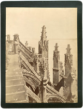 France, Le Mont-Saint-Michel, les pinacles et escalier de dentelles  vintage alb
