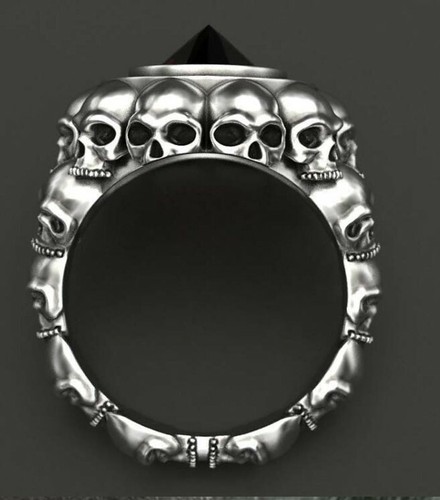 Bague tete mort catacombes - tete,