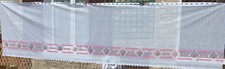 RIDEAU BLANC MOTIFS PANIER ET