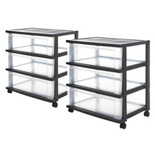 Tour Rangement Plastique 2 Tours 34L Iris Ohyama