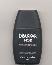 DRAKKAR NOIR de Guy LAROCHEFriction tonique corps 15 ml  plein. Ancien et rare