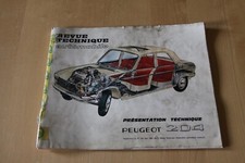 VINTAGE  livret PEUGEOT REVUE TECHNIQUE 204