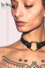 Collier Ras De Cou Cuir Noir
