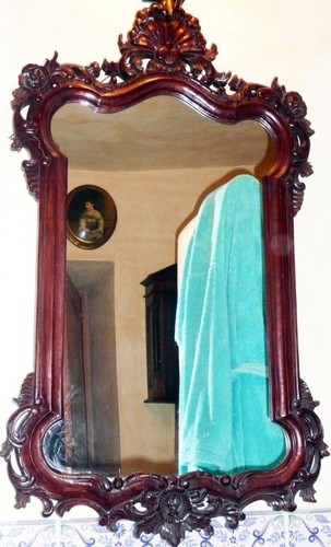Miroir mural bois précieux - mural,