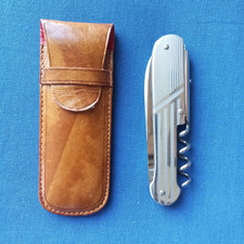 couteau ancien à Système Suédois, tout inox, très bon état