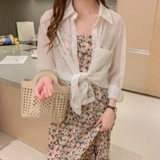 Femme Mousseline T-Shirt Pur