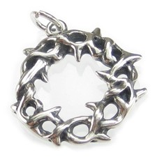 Breloque en argent sterling couronne d'épines .925 x 1 breloques de la Sainte Co