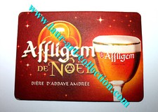 AFFLIGEM BIERE DE NOEL - SOUS BOCK DESSOUS VERRE, R/V DIFFÉRENT BAR BEER COASTER