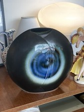 Grand Vase lentille En Porcelaine De Virebent (Yves Mohy?)