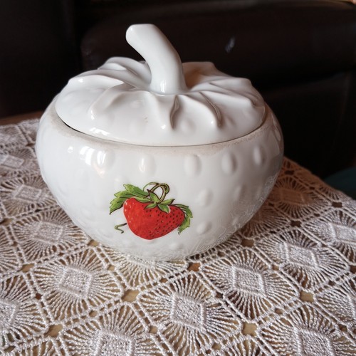 Sucrier barbotine fraise