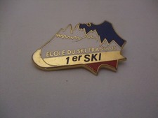 PAS PINS BROCHE ESF ECOLE SKI FRANCAIS 1 ER SKI  DERRIERE:  DECAT PARIS
