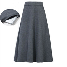 Femme Faux Laine Jupe Longue