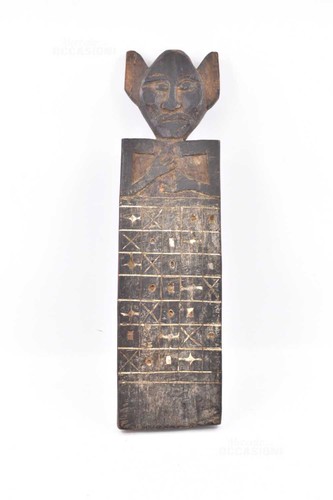 Objet bois porte sculpté - objet, en